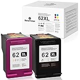 BeneToner Wiederaufbereitet Druckerpatronen für HP 62 XL 62XL Druckerpatronen für HP Envy 5540 5545 5548 5640 7640 HP OfficeJet 250 200 5740 5742 Drucker (Schwarz/Farbe)