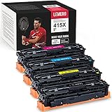 [with Chip] 4 LEMERO 415X Wiederaufbereitet Toner für HP 415X W2030X W2031X W2032X W2033X 415A Kompatibel für HP Color Laserjet M454 M454dn M454dw pro MFP M479 M479dw M479fnw M479fdn M479fdw Druck