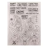 ECMQS Weihnachtsmann DIY Transparente Briefmarke, Silikon Stempel Set, Clear Stamps, Schneiden Schablonen, Bastelei Scrapbooking-Werkzeug