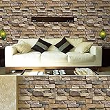 Bagalqio Zarome Fototapete Wandpaneele Selbstklebend Steinoptik Tapete 45 x 100cm Selbstklebende 3D Tapeten Hintergrund Wand Simulation Ader Rock Stein Muster Brick Wallpaper Restaurant Rig