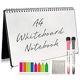 Wiederverwendbarer Planer Barnet, A4 löschbares Notebook, A4 wiederverwendbares Notebook und A4 Smart Notebook Cloud löschbare App-Notizen und Mikrofasertuch enthalten (A4)