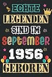 Echte Legenden Sind Im September 1956 Geboren: alles liebe und gute zum geburtstag, geschenke zum 65. geburtstag, Geburtstagsgeschenk für frauen, ... freundin ...... Notizbuch geburtstag