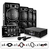 elektronik star PA Anlage Bassbrigade USB Set Verstärker Boxen Mixer 4000W