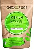 Brennnessel Kapseln - Insgesamt 300 Kapseln - Hochdosierte 900mg je Tagesdosierung - 100% Vegane Brennessel Kapseln - Jede Kapsel mit 450mg B