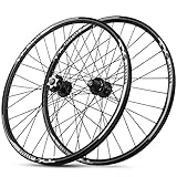 Zatnec MTB Laufradsatz 26' Schnellspanner Scheibenbremse 32H Mountainbike Laufräder Hochfeste Alufelge Geeignet 7-11 Speed Kassette Doppelwandige Radsportfelg