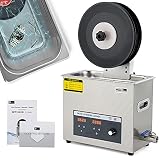 CGOLDENWALL 6.5L Schallplatten Reinigungsmaschine 70-180W Leistung Einstellbar 0-30 Min Timer - Automatische Rotations-Heizfunktion für 7/10/12 Zoll Schallplatte Keine Oberflächenschäden CE