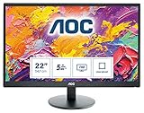 AOC E2270SWHN 54,6 cm (21,5 Zoll) Monitor (VGA, HDMI, TN Panel, 1920 x 1080, 5ms Reaktionszeit, 60 Hz) schw