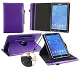 emartbuy Medion LifeTab P8513 8 Zoll Tablet PC Universal (7-8 Zoll) Lila PU Leder 360 Grad Rotierende Stand Folio Geldbörse Tasche Hülle + Lila Eingab