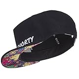Nebelkind Snapback Cap Shorty Schwarz Puzzle Kurzer Schirm Kappe 5-Panel One S