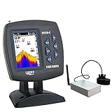 LUCKY Fischfinder Wireless Fishfinder für Köderboot mit 300m Reichweite und 100m Tiefenerkennung, 3,5'LCD Farbdisplay für Seefischerei, Eisfischen, Kajak