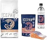 ICEPAW Kombipaket für Hunde: Trockenfutter Nordic(14kg), Lachsöl(500ml), Feuchtfutter Lachs Pure (100g)