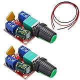 Youmile 2PACK 5A Motor Drehzahlregler Modul Mini DC Motor PWM Drehzahlregler Schalter Regler Schalter LED Dimmer 3V 6V 12V 24V 35V Max 90W