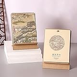 OUMIFA Wochen-Tischkalender 2022 im Quer-Format Kleine Tischkalender 2022 Holztischkalender Exquisite Oriental Künstlerische Konzeption Landschaft Desktop-Multi-Funktions-Handy-Halter Wochenk