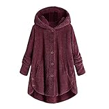 Windjacke FüR Damen Winter Kapuze - Weicher Wattierter Parka-Mantel Mittellanger Outdoor-Sportbekleidung wasserdichte Und Winddichte Langarm Coat Warm Fashion Einfarbig Outw