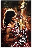 Leinwanddrucke Eddie Van Halen Poster Bild Wand Dekor Moderne Leinwand Home Art 30x45cm Ung