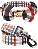 Impoosy Hundehalsband, mit Schleife, verstellbar, für kleine, mittelgroße und große Hunde, Katzen (klein)