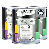 myPAINT®️ 2in1 Buntlack (2,25L, RAL 7035 Lichtgrau) glänzender Acryllack - Lack für Kinderspielzeug - Farbe für Holz - Holzfarbe Innen - Made in Germany