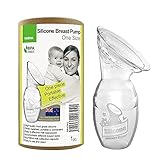 haakaa Milchpumpe Manuell Silikon - Gen 1 100 ml - Handmilchpumpe Leise & Leicht zu reinig