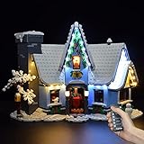 BRIGO LED Beleuchtungsset für 10293 Besuch des Weihnachtsmanns, LED Licht Kompatibel mit Lego 10293 (Kein Lego Modell)