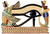 Design Toscano Ägyptische Deko Auge des Horus Wandskulptur Plakette, Polyresin, vollfarbe, 30