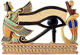 Design Toscano Ägyptische Deko Auge des Horus Wandskulptur Plakette, Polyresin, vollfarbe, 30