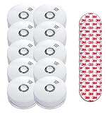 Jeising GS508 10er Set Rauchmelder/Brandmelder/ 10 Jahres Batterie fest verbaut VdS zertifiziert EN14604:2005/AC-2008 inkl. 10 x Magnetbefestigung 3M Premium selbstkleb