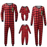 Weihnachtspyjama Familie Set Weihnachtsschlafanzüge Familie: aus Baumwolle Lang Christmas Pyjamas Damen Herren Kinder Baby Weihnachts Schlafanzüge Gedruckt Nachtwäsche Zweiteilig