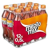 Mezzo Mix, Einzigartiges Mischgetränk aus Cola & Orange in praktischen Flaschen, EINWEG Flasche (12 x 500 ml)