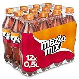 Mezzo Mix, Einzigartiges Mischgetränk aus Cola & Orange in praktischen Flaschen, EINWEG Flasche (12 x 500 ml)