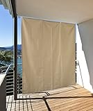 CV Vertikaler Sonnenschutz Windschutz Sichtschutz Balkon Terrasse Creme 230 x 140