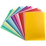 20 Transparentpapiere, DIN A4, 20 Farben, 130 g/m² | buntes Papier zum Basteln, Scrapbooking, Kartengestaltung, DIY