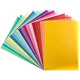 20 Transparentpapiere, DIN A4, 20 Farben, 130 g/m² | buntes Papier zum Basteln, Scrapbooking, Kartengestaltung, DIY