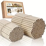 BEESI 300x Pappröhrchen für Insektenhotel 15 cm lang Durchmesser 6 UND 8 mm gemischt inkl. E-Book Niströhren u. Nisthülsen für Wildb