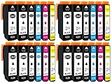 24 XL Druckerpatronen mit CHIP und Füllstandanzeige für Epson Expression Premium XP-510, XP-520, XP-600, XP-605, XP-610, XP-615, XP-620, XP-625, XP-700, XP-710, XP-720, XP-800, XP-810, XP-820