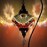 Türkische Mosaik-Tischlampe, handgefertigt, Nachttischlampe aus marokkanischem Mosaik, Lampenschirm, bunte Mosaiklampe, Tiffany-Stil, Nachtlampe (2)