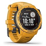 Garmin Instinct Solar - wasserdichte GPS-Smartwatch mit Solar-Ladefunktion für bis zu 54 Tage Akku. Mit Sport-/Fitnessfunktionen, Herzfrequenzmessung am Handgelenk und Smartphone Benachrichtigung