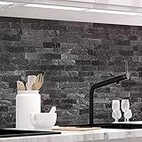 StickerProfis Küchenrückwand selbstklebend - STEINWAND Luxury - 1.5mm, Versteift, alle Untergründe, Hart PET Material, Premium 60 x 400