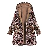 Winterjacke Damen Plüschjacke Teddy Warm Hoodie Pullover Mit Kapuze Winter Reißverschluss Kapuzenjacke mit Tasches Einfarbig Lässige Jacken Mantel Ob