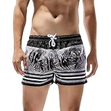 Cramberdy Strandshorts Kurze Hosen Herren Sommer hort Sweatpants Jogginghose Herren Freizeithose Badeshorts für Männer Trainingshose Sportshorts Mode Drucken Strandhose Schwimmshorts M