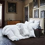 Premium Daunendecke Bettdecke Extra Flauschig Hochwertige Füllung: 95% Gänsedaunen / 5% Feder Füllgewicht 840 Gramm Extra Warm 135x200