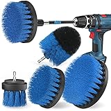 Holikme Bürstenaufsatz Bohrmaschine Set, 5 Stück Bürstenaufsatz Akkuschrauber Bürste Drill Brush, Leistungsstarke Bohrbürste Reinigungsbürste für Felgen/Fliesen/Küche/Böden/Auto/Badewanne, B