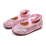 Ghemdilmn Kinder Tanzschuhe Kleinkind Pailletten Kristall Prinzessin Schuhe Mädchen Ballettschuhe Flache Schuhe Bequem Gummiband Einzelne S