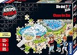 Kosmos 697990 - Krimi Puzzle: Die drei ??? Kids - Chaos im Zoo, Leuchtet im Dunkeln. 150 Teile, inkl. kleine Lupe, Lesen - Puzzeln - Rätsel lösen, für Kinder ab 7 J