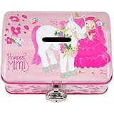 Depesche 10374 Spardose aus Blech, Princess Mimi, ca. 8,7 x 12,1 x 8