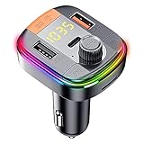 QC3.0 T832 Auto-Atmungslampe, schnelles Aufladen, bunte Atmosphäre, Freisprecheinrichtung, Bluetooth-kompatibel, MP3-Play