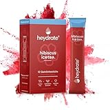 heydrate® Getränkepulver ohne Zucker & ohne Kalorien | Natürlicher Geschmack für Wasser | Alternative zu Eistee, Limonade, Sirup & Brausetabletten | 12 Getränkesticks | Made in DE (Hibiscus Ice Tea)