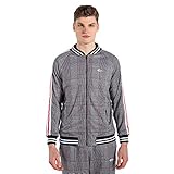 SMILODOX Herren Full Zip Sweatjacke Connery - Slim fit langarm Oberteil mit V-Ausschnitt und Reißverschluss, Größe:M, Farbe:Weiß Glencheck