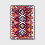 Teppiche Bunte Persische Geometrische Menschen Teppich Wohnzimmer Teppich Modern Design Rechteck Teppich Anti Rutsch Unterlage für Innen und Außen 200 x 300