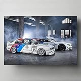 Moderne Wandkunst Leinwand Gemälde Supercars BMW Tuning M6 E30 Rennwagen Bild Leinwandbilder Wohnzimmer Deko Schlafzimmer Kunstdruck Kein R