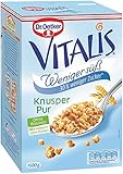 Dr. Oetker Vitalis Weniger Süß Knusper Pur, Großpackung Knuspermüsli mit 30% weniger Zucker (1 x 1,5kg)